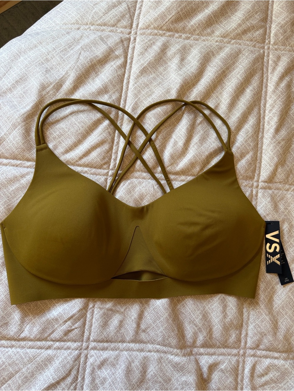 Everyday Seamless Strappy Sports Bra - Olive